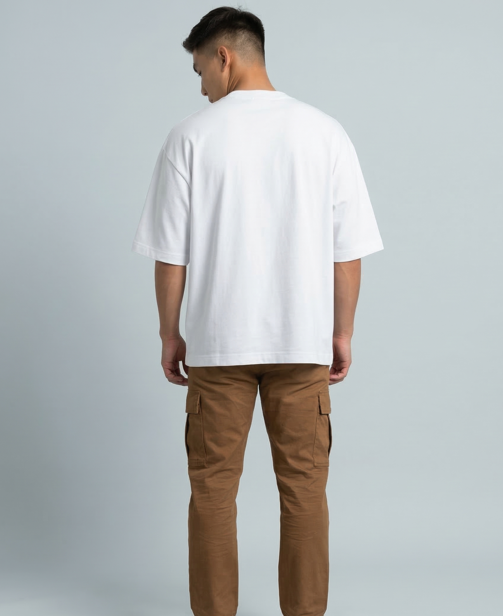 WHITE TRIBAL OVERSIZED TEE