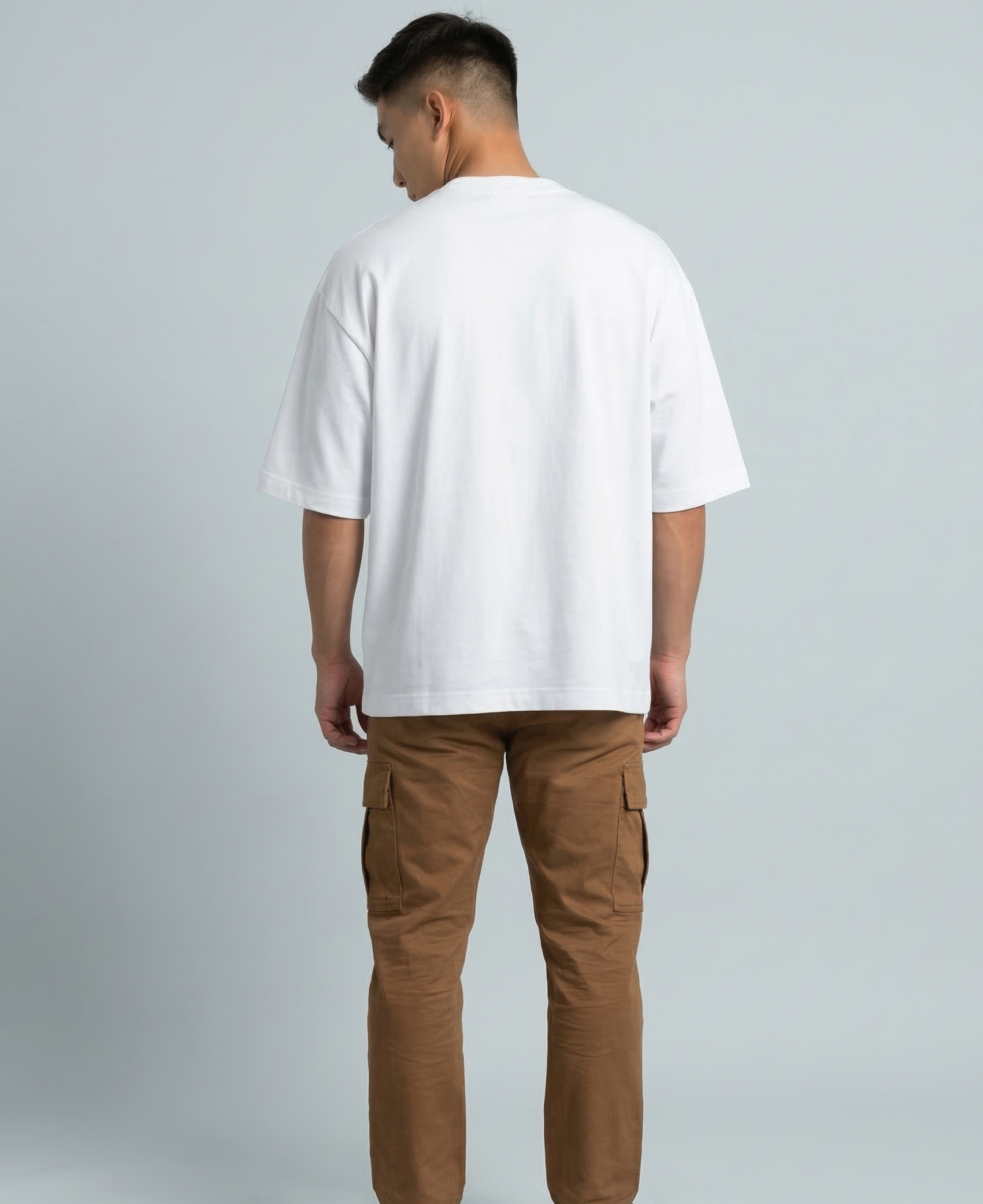 WHITE TRIBAL OVERSIZED TEE
