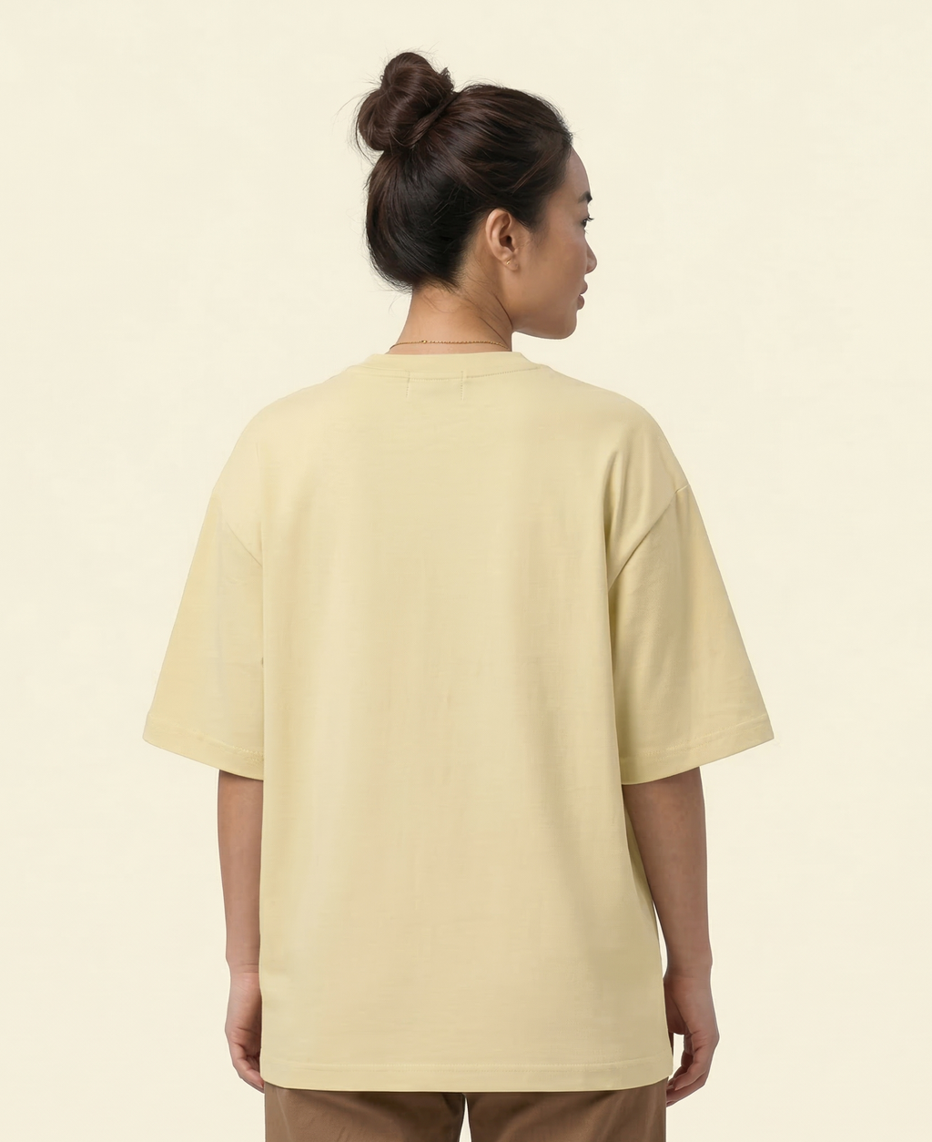 BEIGE TRIBAL OVERSIZED TEE