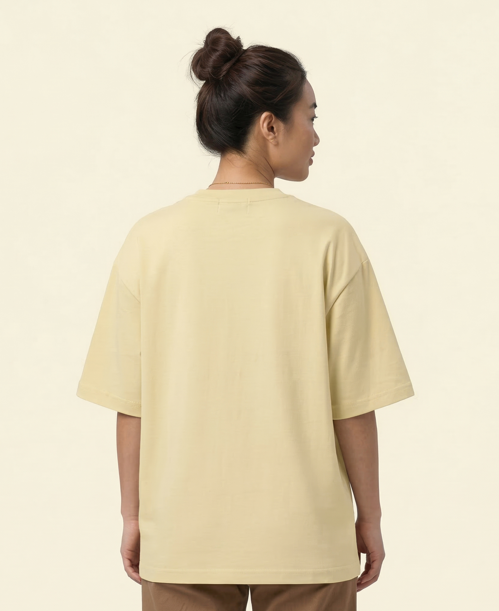 BEIGE TRIBAL OVERSIZED TEE