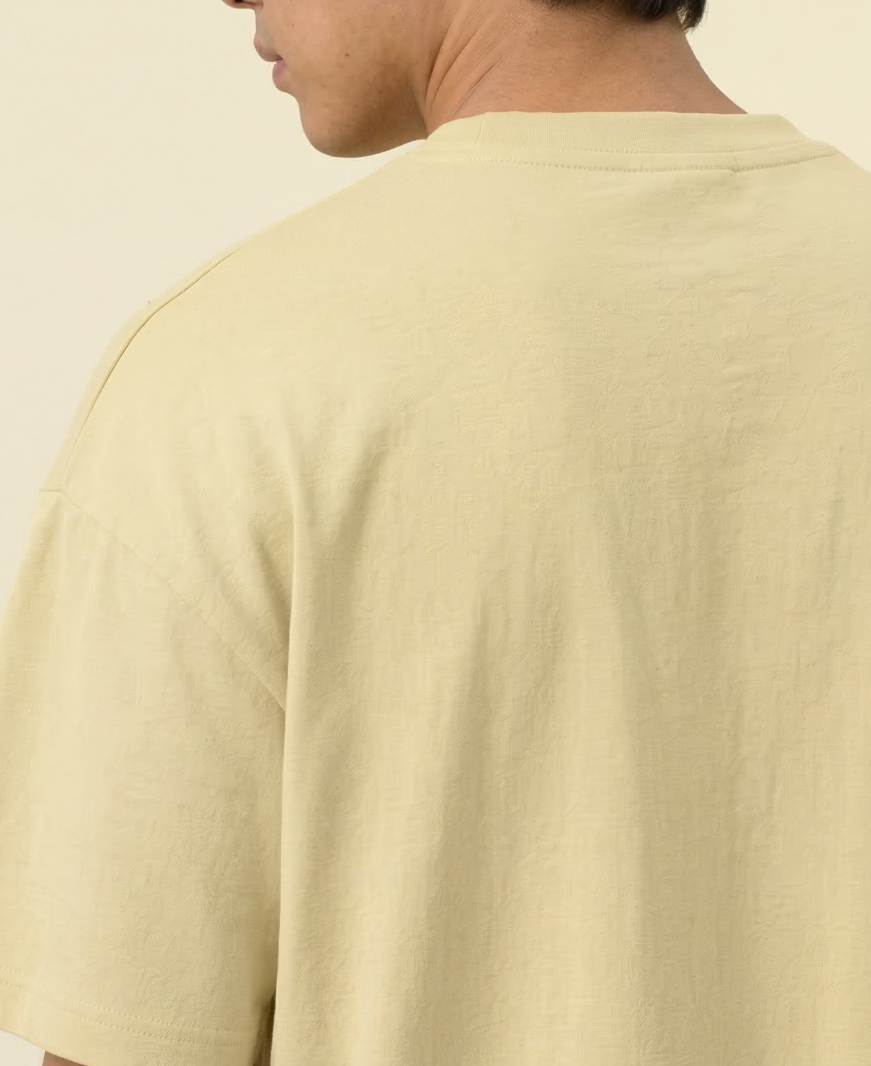 BEIGE TRIBAL OVERSIZED TEE