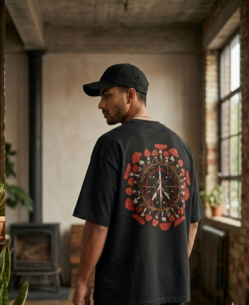 BLACK NATURES TRIP OVERSIZED TEE