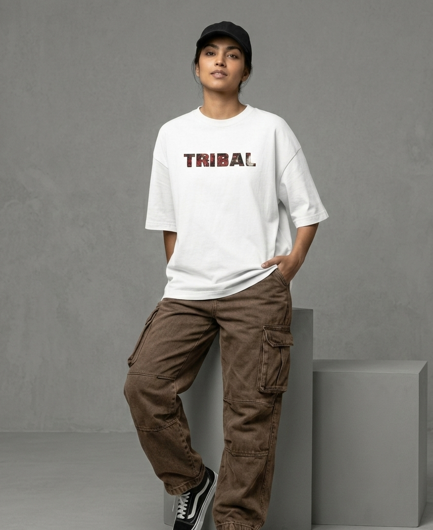 WHITE PHARAN OVERSIZED TEE