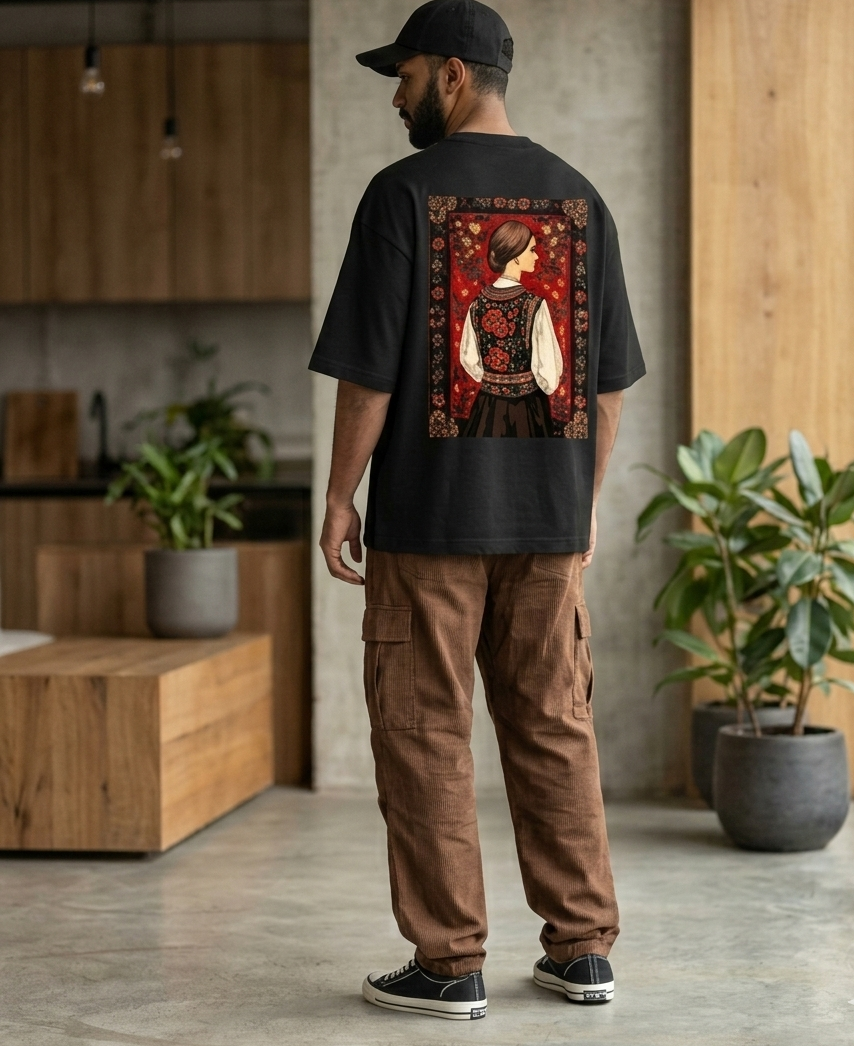 BLACK PHARAN OVERSIZED TEE