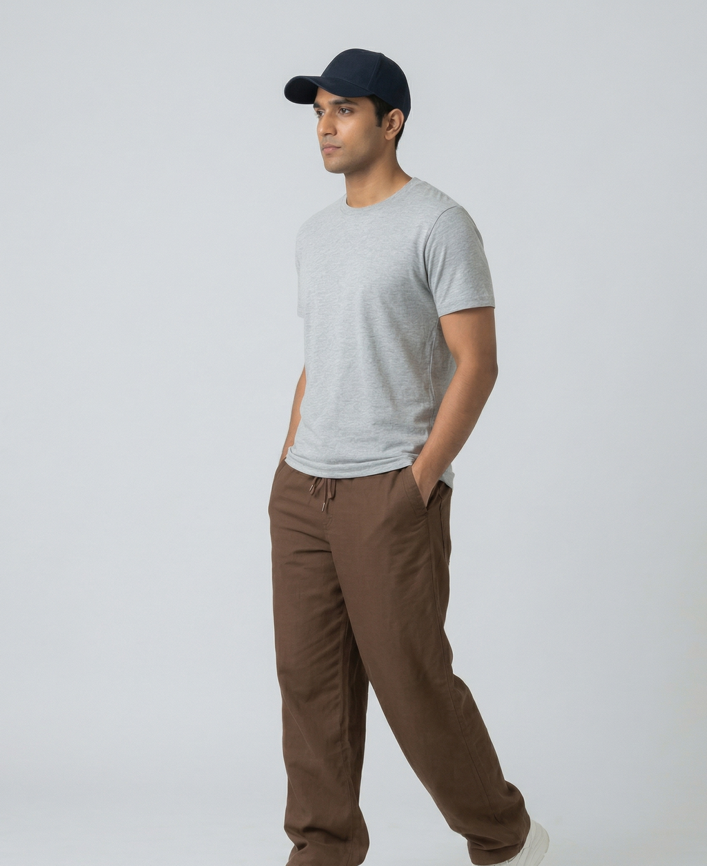 PLAIN GREY REGULAR COTTEN TEE