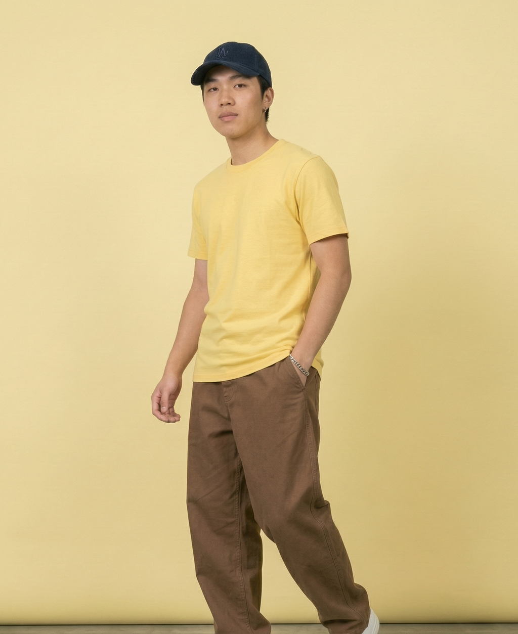 PLAIN YELLOW REGULAR COTTEN TEE