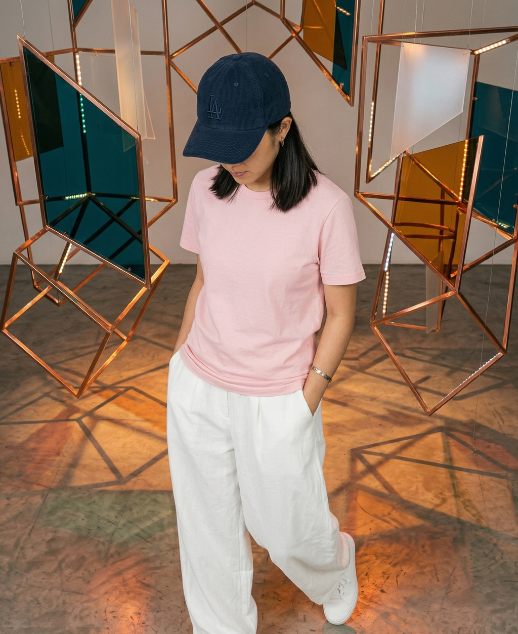 PLAIN PINK REGULAR COTTEN TEE