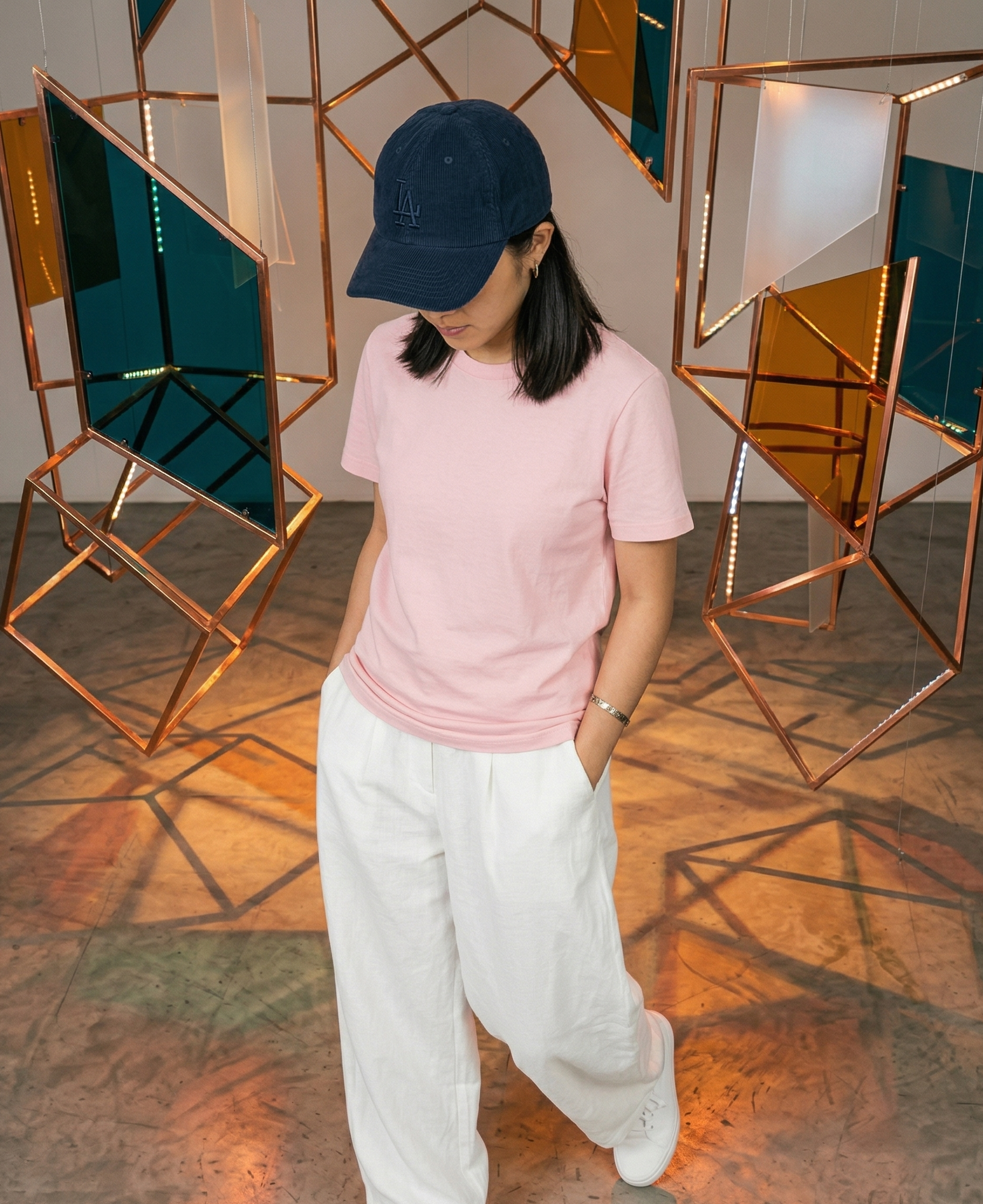 PLAIN PINK REGULAR COTTEN TEE